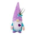 Crowdstage Lavender Gnomes Summer Decorations Swedish Tomte Doll Scandinavian Nisse Dwarf N-ordic Elf Collectible Figurines Tabletop Ornaments Farmhouse Holiday Party Decorations