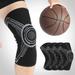 Mairbeon 1Pc Knitting Knee Support Brace Soft Anti-collision T Shape Spring Support Knee Brace for Playing Basketball