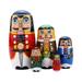 Mogoko 5 Pcs Russian Nesting Dolls Cute Nutcracker Handmade Wood Stacking Nesting Dolls Russian Matryoshka Dolls for Kids Boys Girls Birthday Holiday Wishing Gift