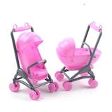 TOYANDONA 2pcs Mini Baby Carriage Baby Stroller Toy Pink Doll Pram Baby Doll Accessories Stylish Fashion Mini Baby Carriage Baby Doll Accessories Gift Toys for Girls