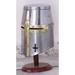 THOR INSTRUMENTS (with device) Medieval Templar Crusader Knight Armor Helmet gift With Wooden Stand Greek Spartan Roman