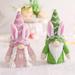 Easter Rabbit Gnomes Doll Faceless Gnome Plush Dwarf Elf Dolls Knitted Doll Pendants Kids Gift Easter Bunny Ornaments 2pcs