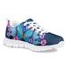 Suhoaziia Sneakers for Kids with Designs Novelty Girls Blue Butterfly Flower Graphic Print Shoes Low Top Comfortable Platform Tennis Lace Up Flats Size 3