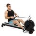 Resenkos Smart Magnetic Rowing Machine for Home Use and Cardio Training with 32 Levels of Quiet Resistance LCD Display