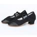 Fzm Dance Shoes For Women Foreign Trade 2023 New Soft Sole Solid Color Head Leather Crossbinding Dance Shoes Latin Dance Shoes Black US Size 9