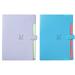 2pcs extended folder letter size cute folder file 5 pocket folder organizer with tabs folder for school - style:style3