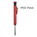 Solid Carpenter Pencil Set with Built-in Sharpener Deep Hole Mechanical Pencil