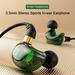 Bcloud In-ear Earphone Stereo Sound Line Control Distortion-free Super Bass with Mic Enjoy Music Plug-and-Play Sports Wired Earphone In-e Green One Size
