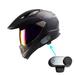 1Storm Dual Sport Helmet Motorcycle HGXP14A Full Face Motocross Off Road Bike + Motorcycle Bluetooth Headset: Matt Black