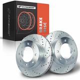 A-Premium Front Drilled and Slotted Disc Brake Rotors Set Compatible with Dodge Ram 1500 2006-2008 Ram 2500 3500 2003-2008 2-PC Set