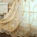 WPKIRA Exquisite European Embroidered Floral Sheer Curtains Rod Pocket Transparent Voile Window Trea