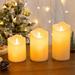 DYstyle Flameless Votive Candles Smokeless Electric Fake Candle with Moving Wick Window Lights LED Simulation Candle Lights for Wedding Table Festival Celebration Halloween Christmas Decorations