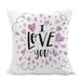 KIHOUT Propormotion Valentine s Day Linen Pillowcase Printing Sofa Cushion Home Decoration 45 x 45cm