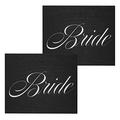 JennyGems LGBT Wedding Chair Signs Set of 2 7.25x6x.25 Inches each Wedding Reception Chair Decor Wedding Decoration Home Decor American Made (Black Brides)