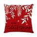 Njspdjh Christmas Cover 18x18 Inch Christmas Ornament Christmas Pillow Winter Holiday Throw Pillow Christmas Farmhouse Decor Sofa Christmas Tree Snowflake Pillowcase