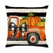 Fall Pumpkin Throw Pillow Cover Autumn Decor Pumpkins Pillow Cuhion Cover Case for Couch Sofa Home Decoration Fall Pillows Linen 18 x 18 Inches