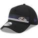 Men's New Era Black Baltimore Ravens Flawless Stripe 39THIRTY Flex Hat