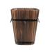 Flower Pot Planter Wooden Barrel Wood Bucket Garden Succulent Decorative Box Plants Rustic Retro Planters Round Plant