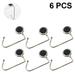 6 Pieces Purse Hook Hanger Sturdy Non-Slip Shinny Surface Metal Hook Handbag Hanger for Table Desk in Restraurant Bar Restroom Office Shool and Meeting Room - Black