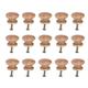 NUOLUX 15pcs Wooden Knobs Handle Mushroom Drawer Knobs Door Handle Knob with Screw for Cabinet Home Decor (Medium Style)