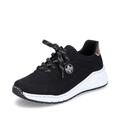 Rieker Damen Low-Top Sneaker M4903, Frauen Halbschuhe,lose Einlage,Sportschuhe,Freizeitschuhe,Turnschuhe,Laufschuhe,schwarz (01),38 EU / 5 UK