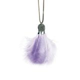 Meuva For Car Rearview Hanging Decor Handmade Nature Feather Small Car Charms Pendant Accessories Easter Flowers Fresh Cut Chandelier Beads Window Lighting