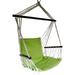 Jiaiun Omni Patio Swing Seat Hanging Hammock Cotton Rope Chair with Cushion Seat (Green)