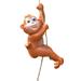 Cute Hanging Swing Animal Statue Outdoor Ornament for Indoor Home Office Housewarming Gift Waterproof Birthday Gift Decorative Accessories Monkey