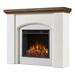 Real Flame Anika 49 Modern Wood Electric Fireplace in White Stucco