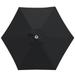 Elite Black Replacement Canopy for Round 7.5FT Patio Umbrellas with 6 Ribs (Canopy Only)