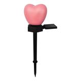 TERGAYEE Solar Garden Heart Lights Valentines Day Outdoor Decorations Garden Decor Atmosphere Light Ground Inserting Lamp Solar Garden Lights Pink Hear Light for Garden Patio