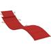 patio cushion sun lounger chair cushion lounge chaise cushion with non-slip elastic back for garden outdoor red fabric