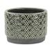 Cheungs Zajedani Gray Ceramic Wide Lattice Pot Small