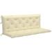 Bench Cushion Swing Replacement Seat Cushion Water Outdoor Bench Cushion Seat Pad for Patio Garden Cream White Fabric