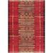 Marina Indoor Outdoor Rug - Tribal Design Comfortable & Durable Power Loomed Polypropylene Material UV Stabilized Tribal Stripe Red 3 3 X 4 11