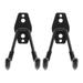 BESTONZON 2 Pcs Garage Storage Utility Hooks Wall Mount Hanging Hooks Metal U-Hooks Tool Organizer Holder (Black)