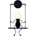 Humanoid Creative Wall Light Modern Wall Lamp Simple Candle Wall Lights Art Deco E27 For Kids Room Stairs Hallway Restaurant Kitchen Swing Black