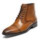 GIFENNSE Mens Dress Boots Formal Chelsea Boots for Men, Brown, 10.5