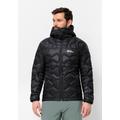 Daunenjacke JACK WOLFSKIN "ALPSPITZE DOWN HOODY M" Gr. XL (54/56), schwarz (black) Herren Jacken Übergangsjacken