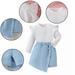 Esaierr Kids Baby Girls 2Pcs T-Shirt Dress Outfit Fall Winter Clothes High Neck T-Shirt Tops+Mini Skirts+Hat Outfit 6M-5Y Toddler Newborn Fall Winter Set