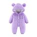 BJUTIR Baby Toddler Cute Bodysuits Boys Girls Long Sleeve Cute Cartoon Animals Solid Bear Ears Hooded Romper Jumpsuit Coat Outfit Clothes For 6-9 Months