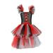 Toddler Kids Girls Outfits Role Play Fancy Party Mesh Tulle Dress Set Outfits 6-7T