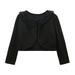 Fall Savings! 2023 Itsun Kids Cardigan Sweaters Girls Toddler Girls Long Sleeve Cardigan Kids Button Closure Knitted Dress Up Cropped Sweaters Tops Winter Clothes Black 8-9 Years