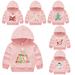 Esaierr 2-8Y Toddler Girls Printed Sweatshirts for Kids Baby Christmas Sweatshirts with Hooded Cotton Long Sleeve Pullover Tops Clothes