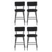 Brafab 24.8" Counter Stool Upholstered/Metal in Black | 35 H x 18.9 W x 18.9 D in | Wayfair diningcha0011-2-4