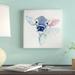 Gracie Oaks Bessie by Avery Tillmon - Wrapped Canvas Graphic Art Canvas in Blue/White | 11.6" H x 11.6" W x 1.5" D | Wayfair