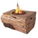 Loon Peak® Furlon 23.8" H x 40" W Magnesium Oxide Propane Outdoor Fire Pit Table w/ Lid in Brown | 23.8 H x 40 W x 36.5 D in | Wayfair