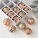 The Holiday Aisle® 6Cm Christmas Tree Decoration Ball Set, Silver & Golden Plastic in Gray/Yellow | 2.36 H x 2.36 W x 2.36 D in | Wayfair