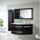 Black bathroom cabinet 120 cm with column and washbasin included - Black Ambassador