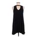 American Eagle Outfitters Casual Dress - A-Line Crew Neck Sleeveless: Black Print Dresses - Women's Size Medium